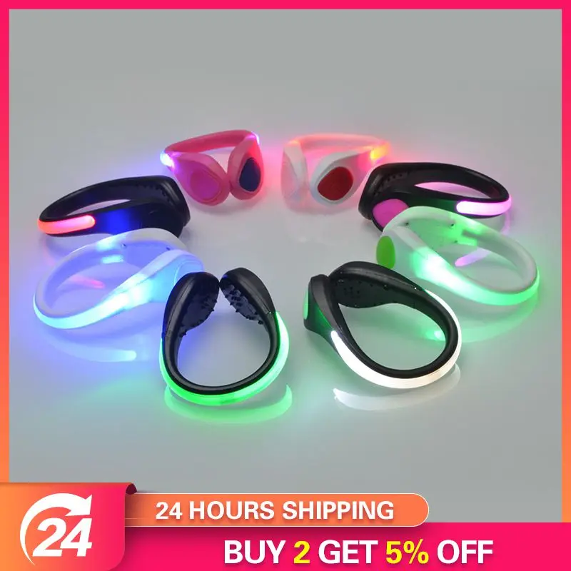 Flashing-Colorful-LED-Clip-On-Shoe-Clip-For-Safe-Night-Running-Jogging ...