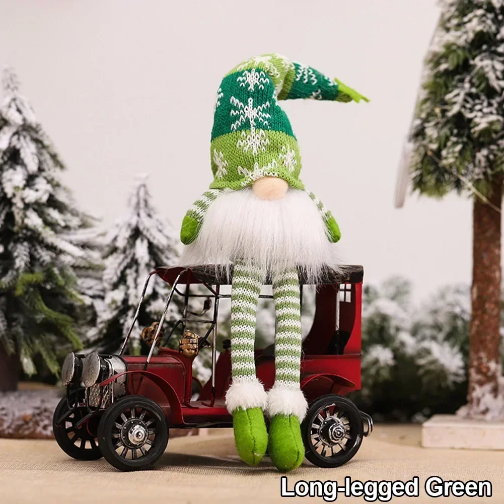 LED Light-Up Plush Christmas Gnome Ornament - Festive Knitted Holiday Decor and Gift