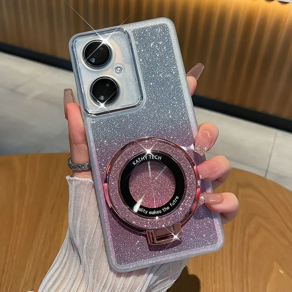 Luxury Glitter Ring Stand Magnetic Protective TPU Phone Case
