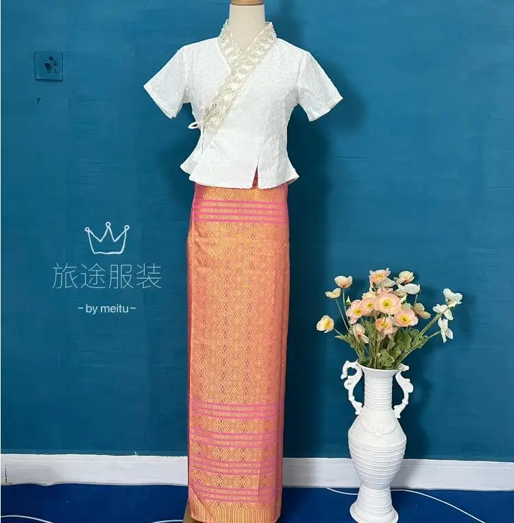 

Summer New Dai Short-Sleeved Suit Water Splashing Festival Women Thailand Dress