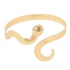 Gold Silver Color Snake Arm Bracelet For Women Men Punk Fashion Exaggerated Opening Adjustable Armband Bangles Egyptian Jewelry 6