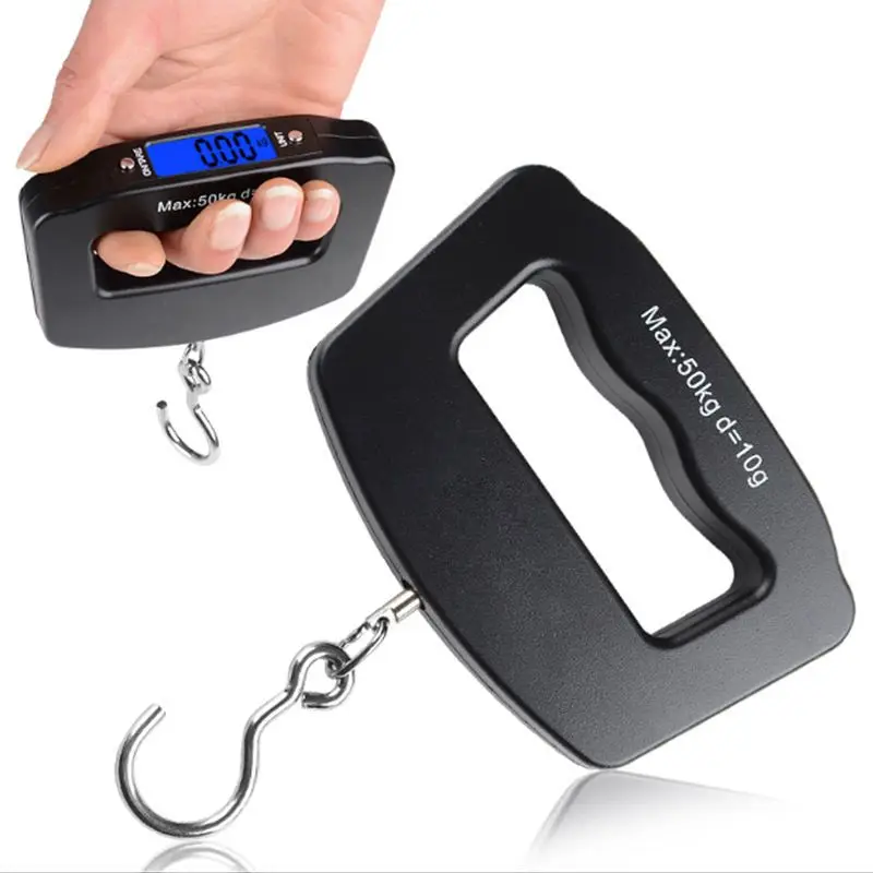 Balance électronique portable pêche 50kg/110lb LCD - Outil de pesée numérique pour bagages et poissons