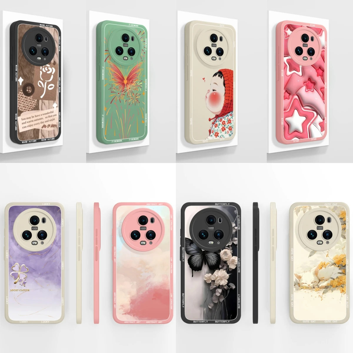 Floral Design Soft Silicone Phone Case with Full Protection
