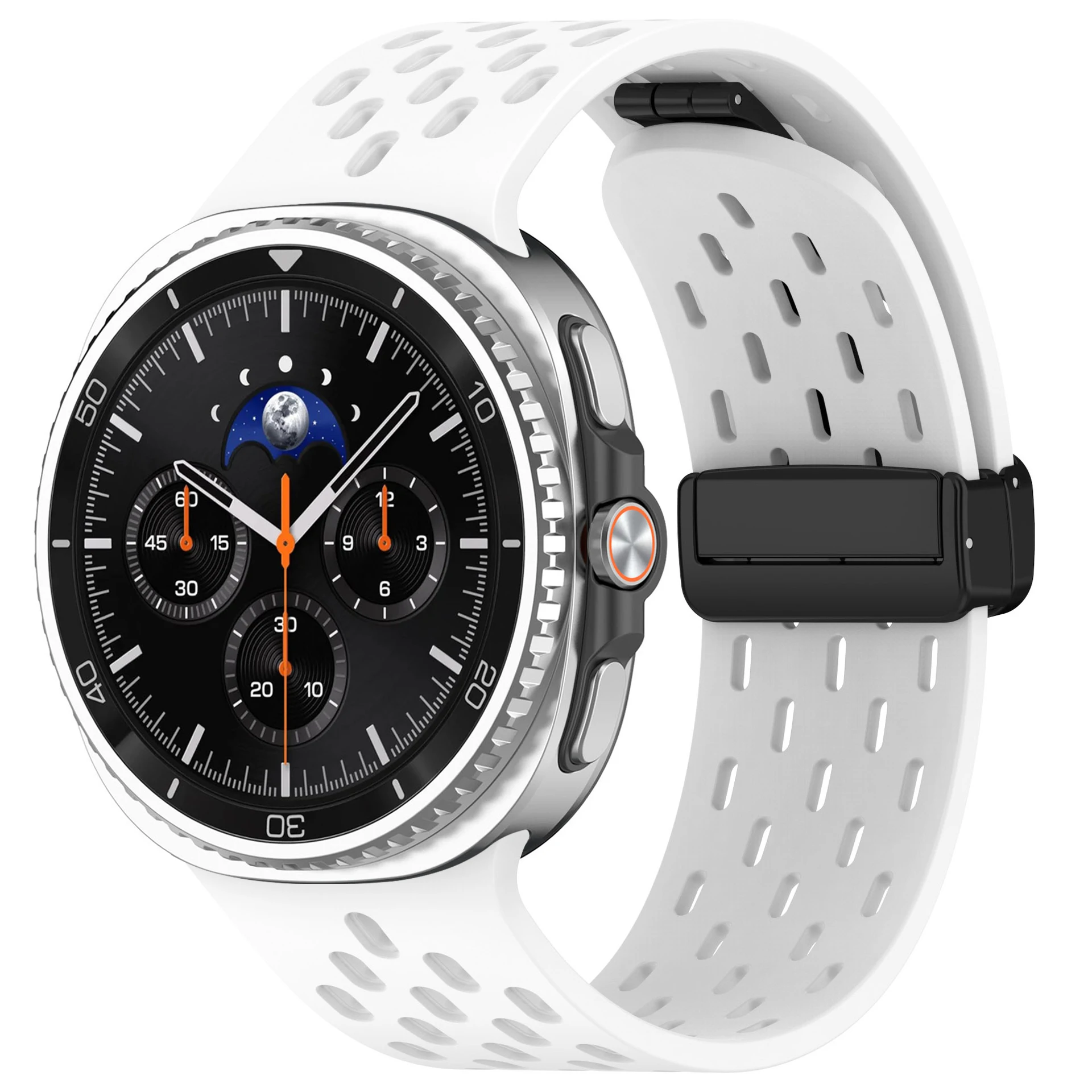 Magnetisches Armband für Samsung Galaxy Watch 8 Classic 46mm, Silikon Sport Atmungsaktives Correa Armband, Galaxy Watch 9 8 44mm 40mm Armband – Detail 7