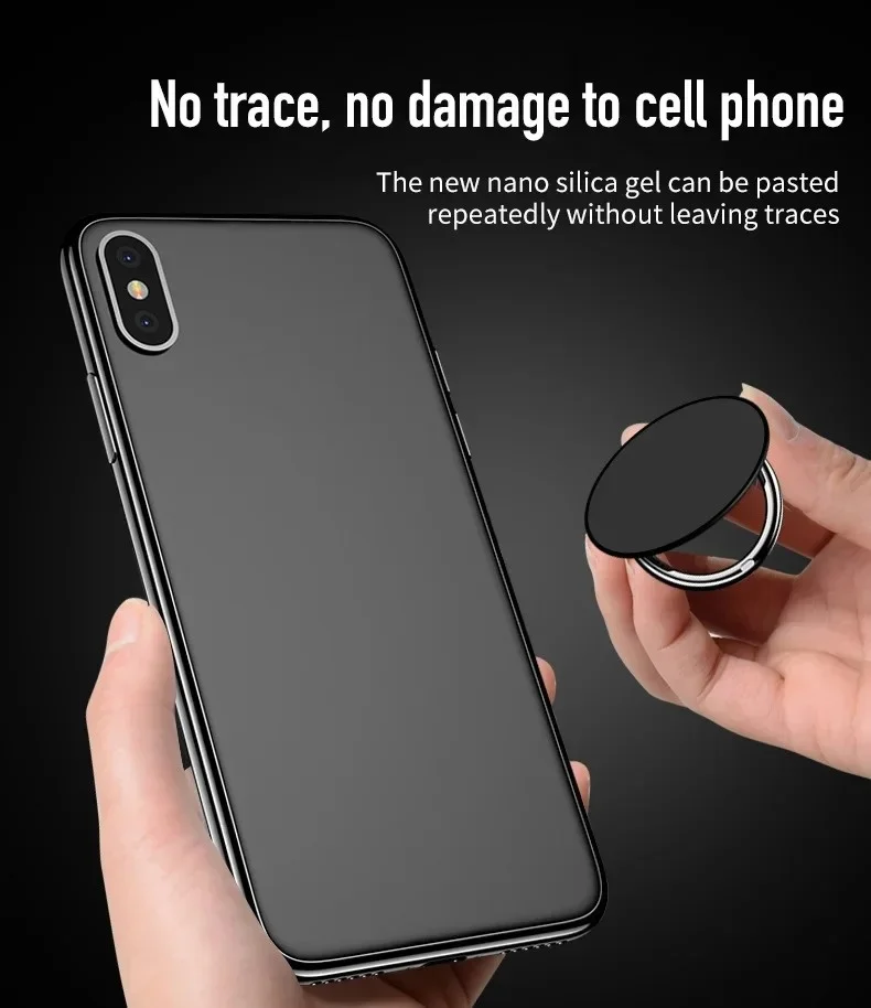 360 Degree Rotating Finger Ring Mobile Phone Holder for iPhone Samsung Huawei Redmi Universal Car Magnetic Mount Pad Metal Stand