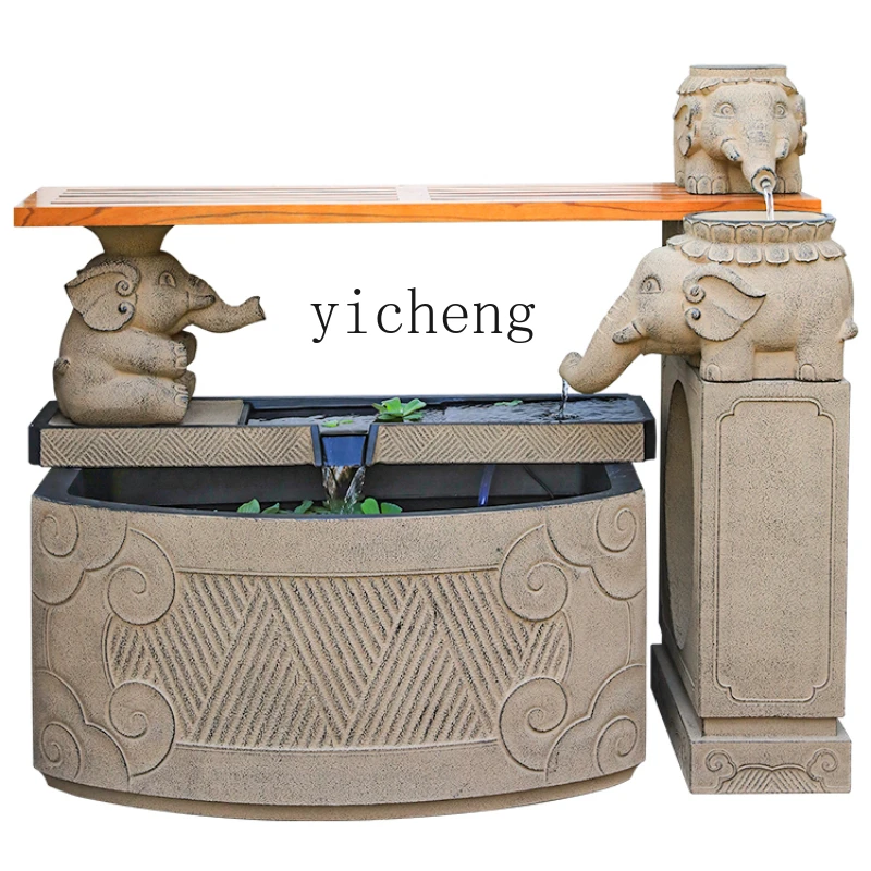 

XL Courtyard Flowing Water Landscape Outdoor Fountain Waterfall Balcony Garden Layout Outdoor Rockery