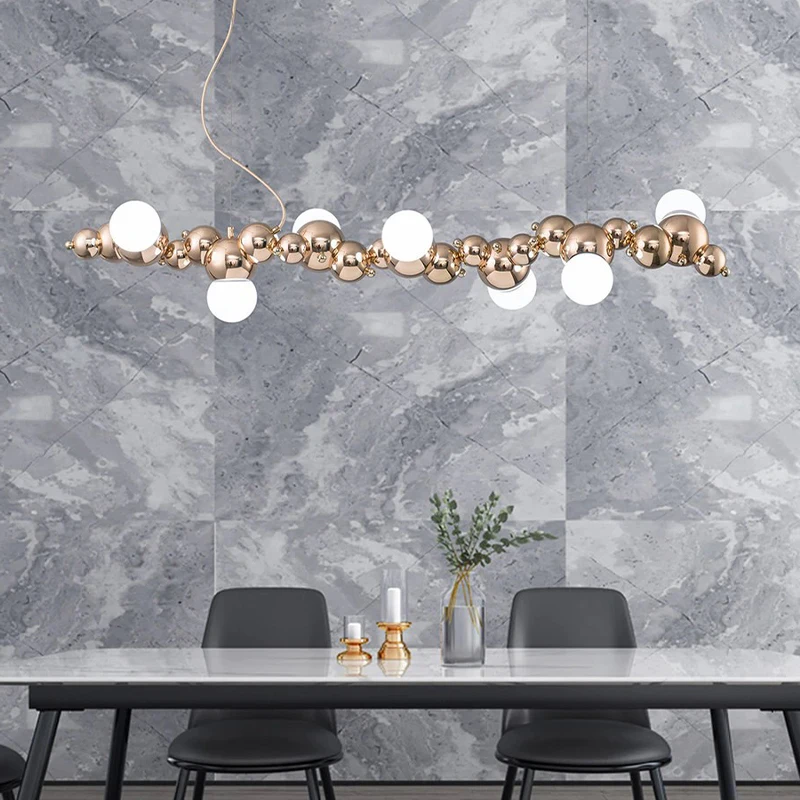 

Nordic Pendant Lights Glass Ball Chandelier Kitchen Island Pendant Lamps for Bedroom Living Room Dining Room Deco Led Lighting