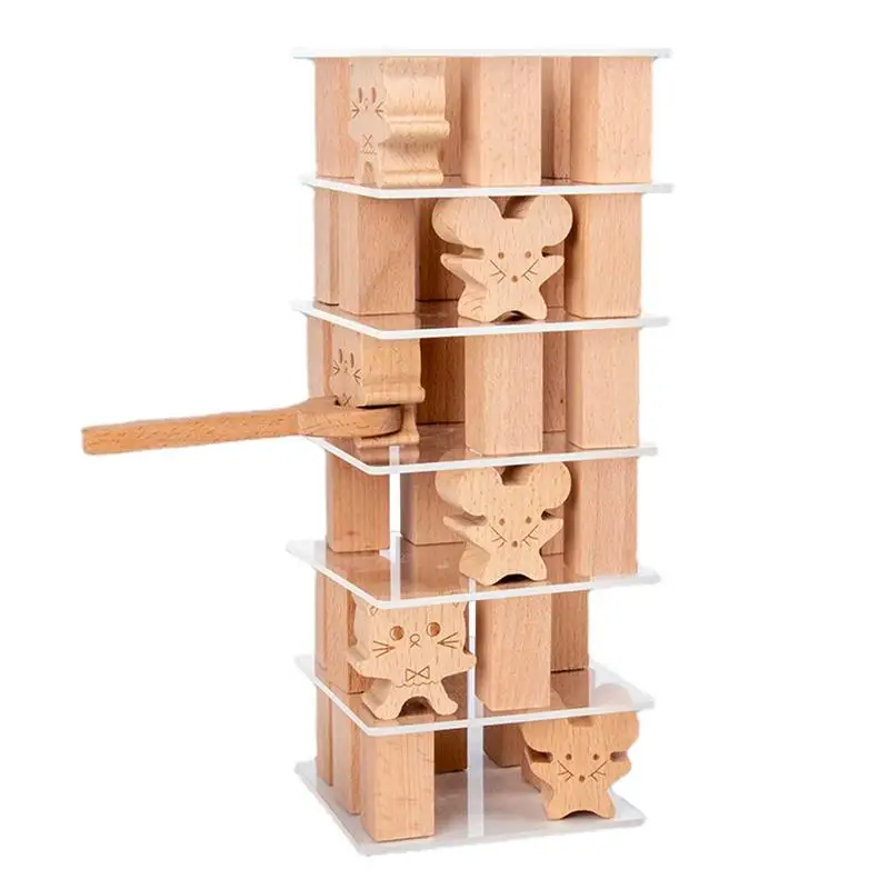 

Wooden Stacking Blocks STEM Building Blocks Set Wooden Stacking Toy Multifunctional Balance Training Toy Blocks Eco-friendly