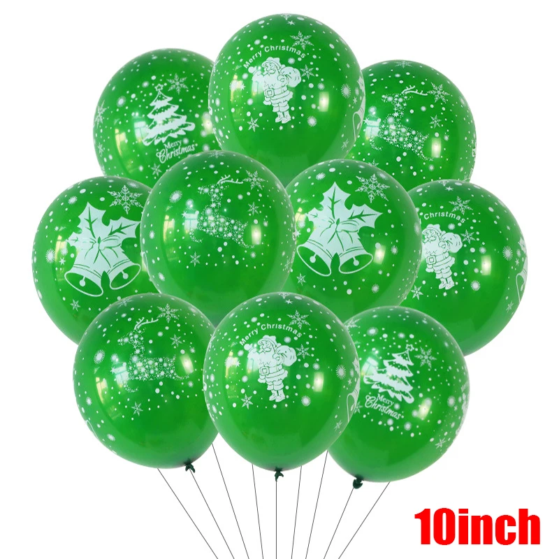 thumbnail image 1 of Nuevos globos con letras de Feliz Navidad, copos de nieve de Papá Noel, campanas, globos impresos para cumpleaños, suministros de decoración para fiestas de Año Nuevo, 1 of 5