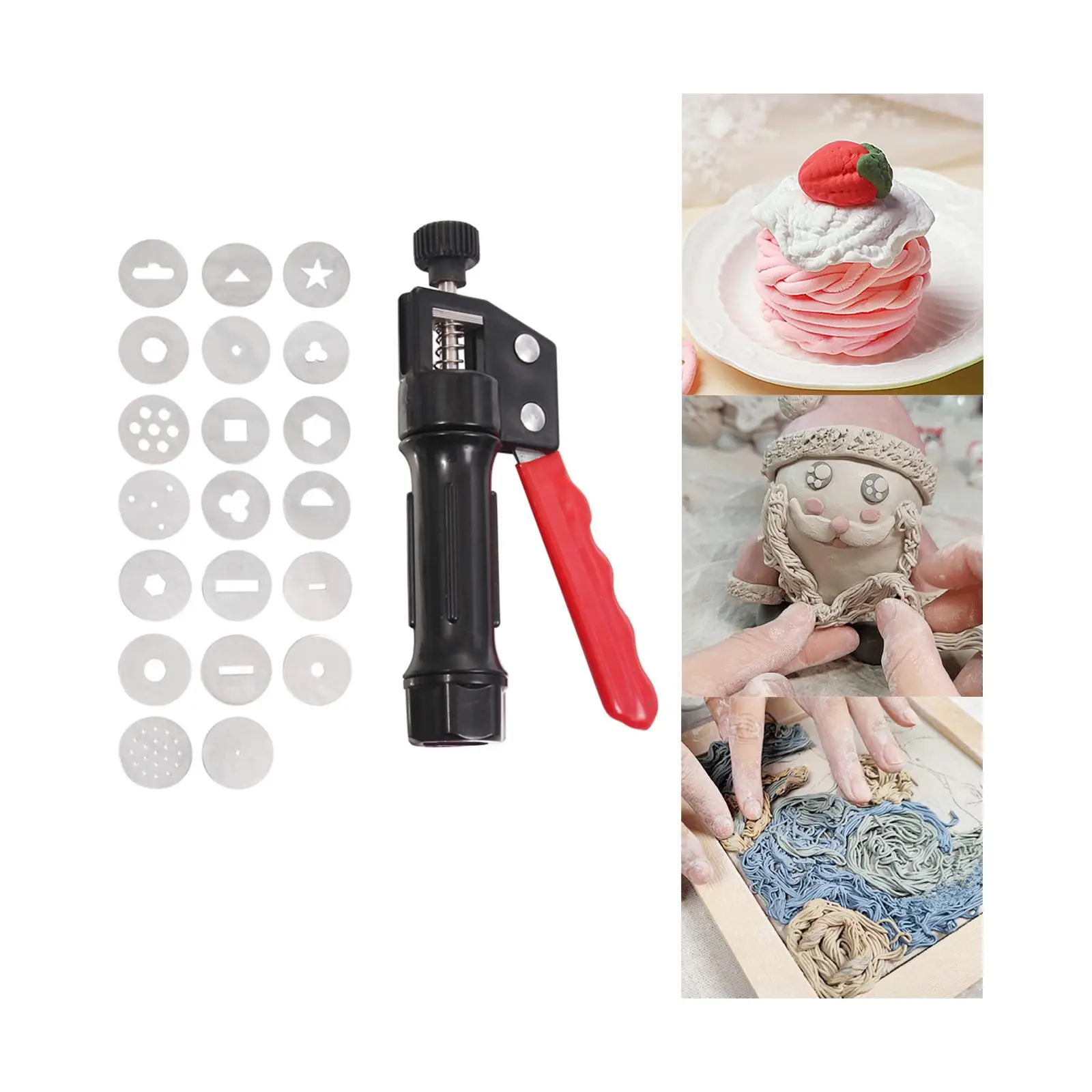 Clay Extruder Tools Decorating Different Discs Crafts Sugar Paste Extruder for Biscuit Cake Decoration Sculpture Clay Pottery