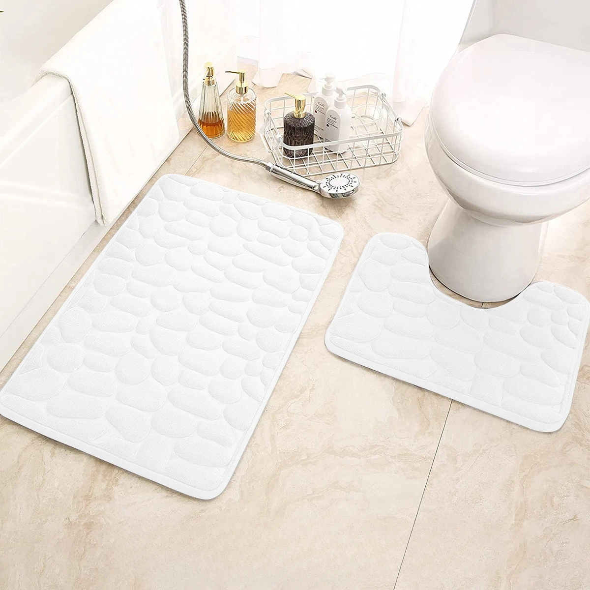 Memory Cotton Bathroom Floor Mats, Absorbent Door Mats, Bathroom Doorstep  Mats, Non Slip Shower Mats, Bathroom Floor Mats, Non Slip Washable  Carpets,for Occupational And School And Hotel Use - Temu