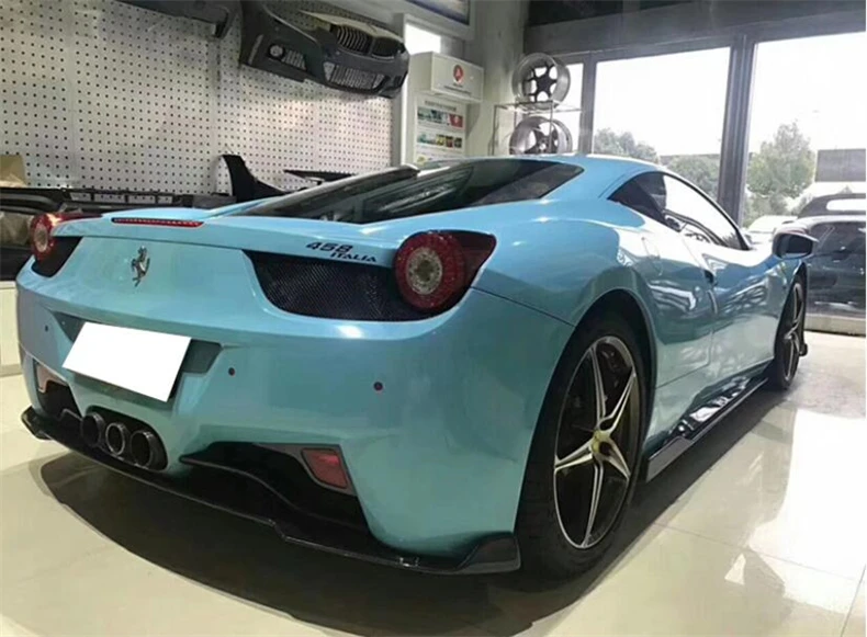 For Ferrari 458 2011-No High Quality REAL Carbon Fiber Front Lip Splitters Rear Diffuser Bumper Body Side Skirt Kit Spoiler - - Racext 50