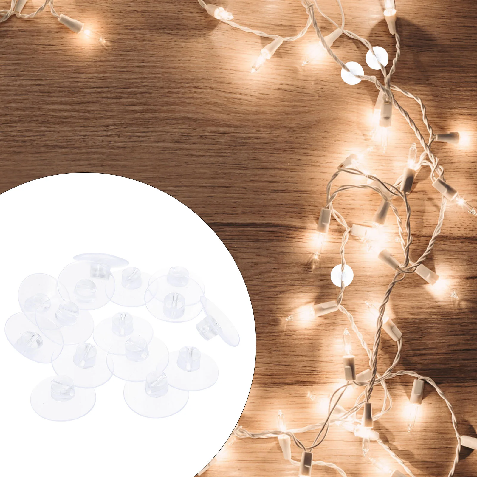 20 Pcs Open Clamp Suction Cup Cable Clips Cord Holder Wire Organizer Christmas Fairy Lights Glass Fixing Pvc