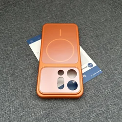 Premium Frosted Hard Bumper MagSafe Phone Case - Wireless Charge Shockproof Matte Back Cover - OPPO Find X9 (Orange)
