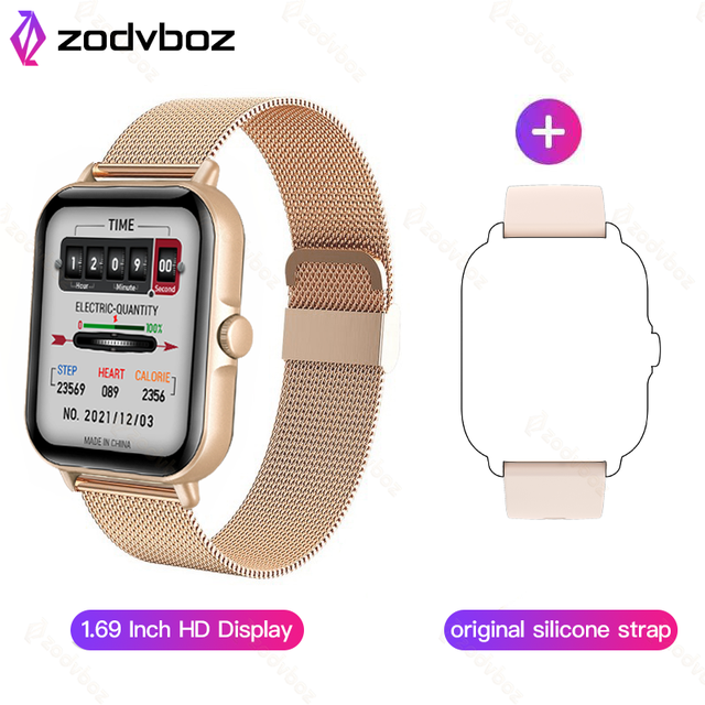 New Smart Watch Men 1.69 Inch Sreen Real-time Heart Rate Monitoring Bluetooth Call Waterproof Smartwatch For Android IOS