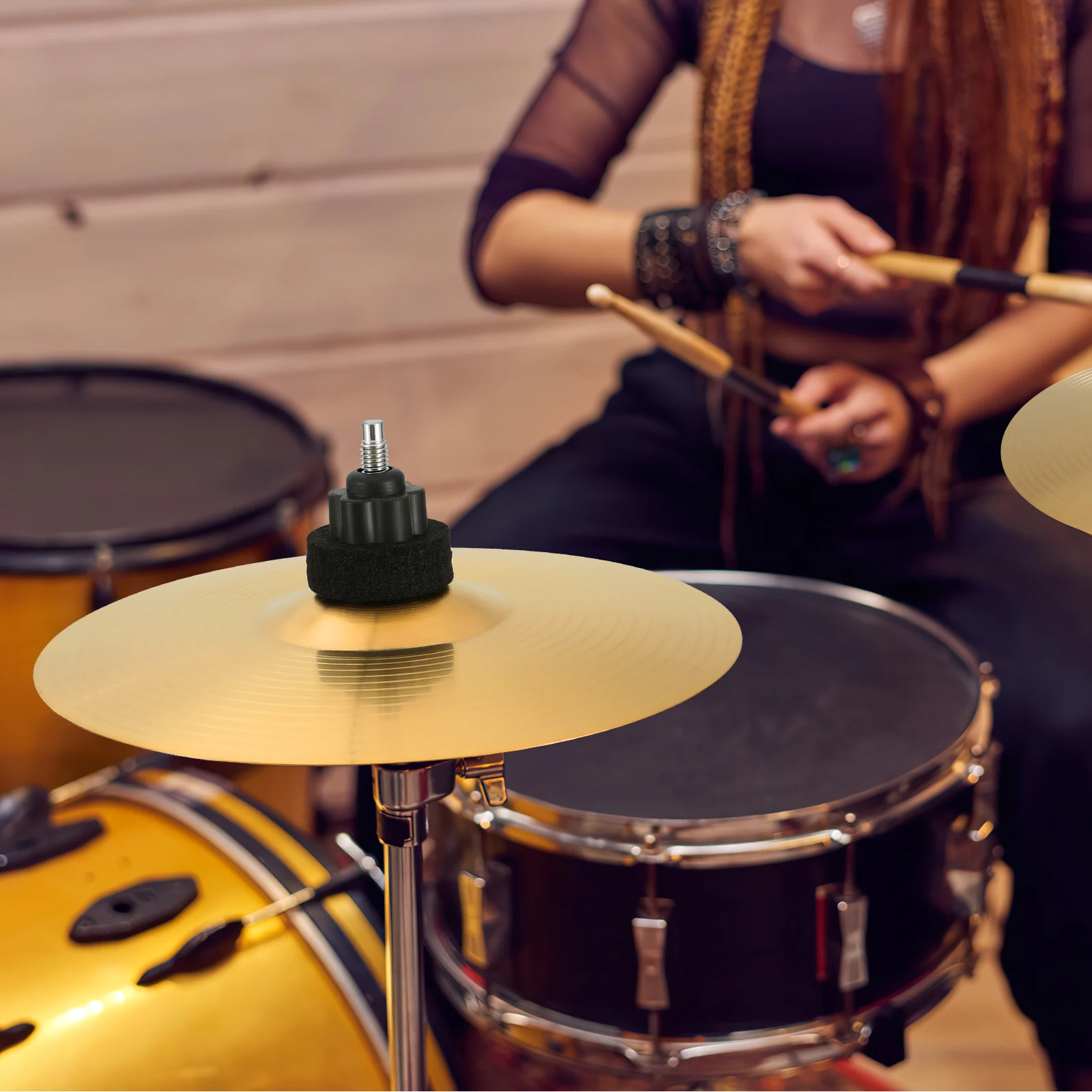 Brass Drum Crash Cymbals Hi Hat for Percussion Instruments Players Beginners Drum Player 8 Inch Size Musical Instrument Tool
