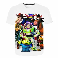 Children Boys Girls Toy Story T Shirts Summer Short Sleeve Kids Tops Tees Cartoon Casual Kids Clothes 1-14 Years Old T-Shirts 1