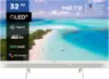 Metz 32Mqe7100Z Tv HD Qled Google da 32 pollici | Eyecare 3.0, Hdr10, design bianco con maniglia, alimentazione di tipo C, altoparlante anteriore 1