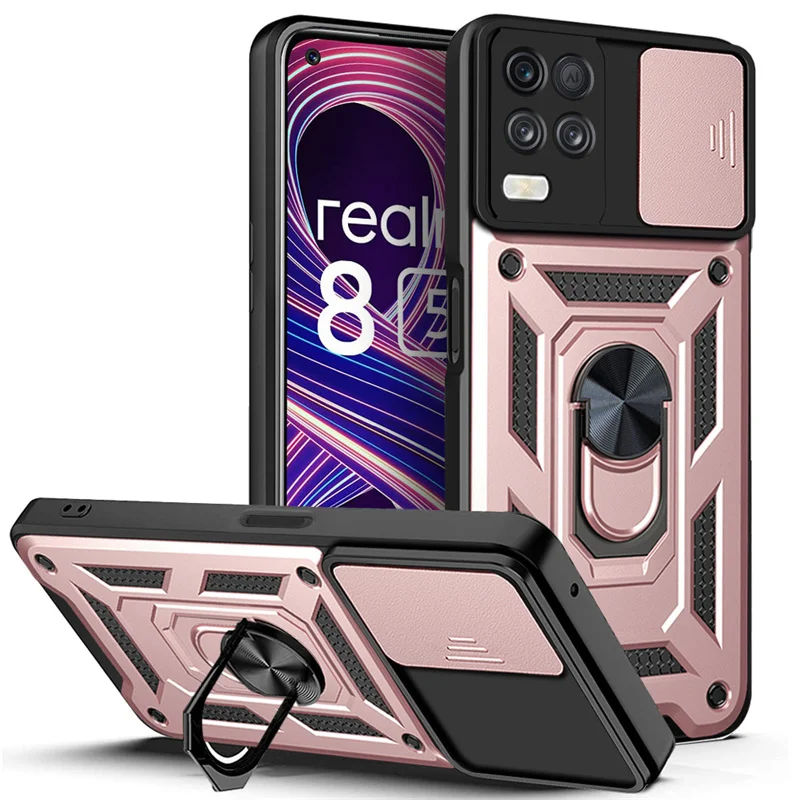 thumbnail image 1 of For OPPO Realme 8 5G Case Magnetic Car Holder Ring Shockproof Armor Back Cover For Realme 8i 8 Pro C20 C11 Stand Phone Cases, 1 of 5