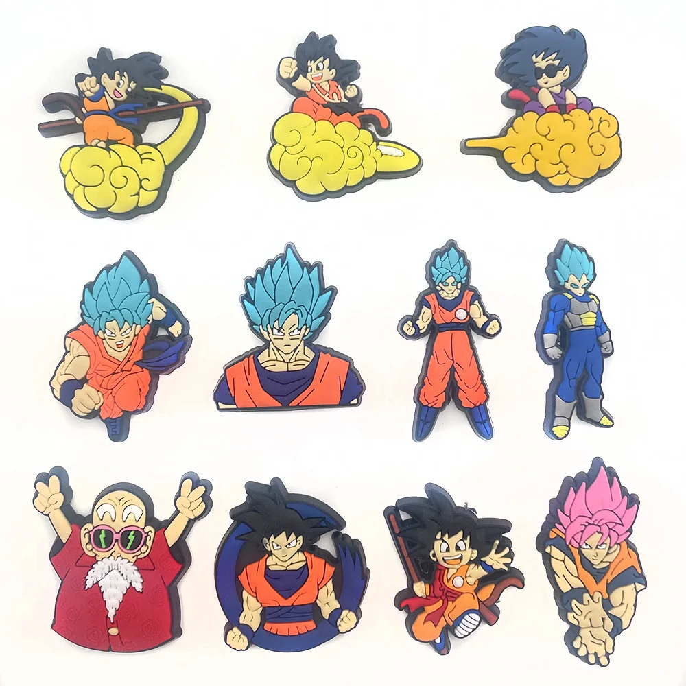 Fai Da Te Anime Kawaii Dragon Ball Fibbia Per Scarpe Son Goku Piccolo Master Roshi Slipper Crocs Charms Accessori Mobili Bambini Puzzle Regali