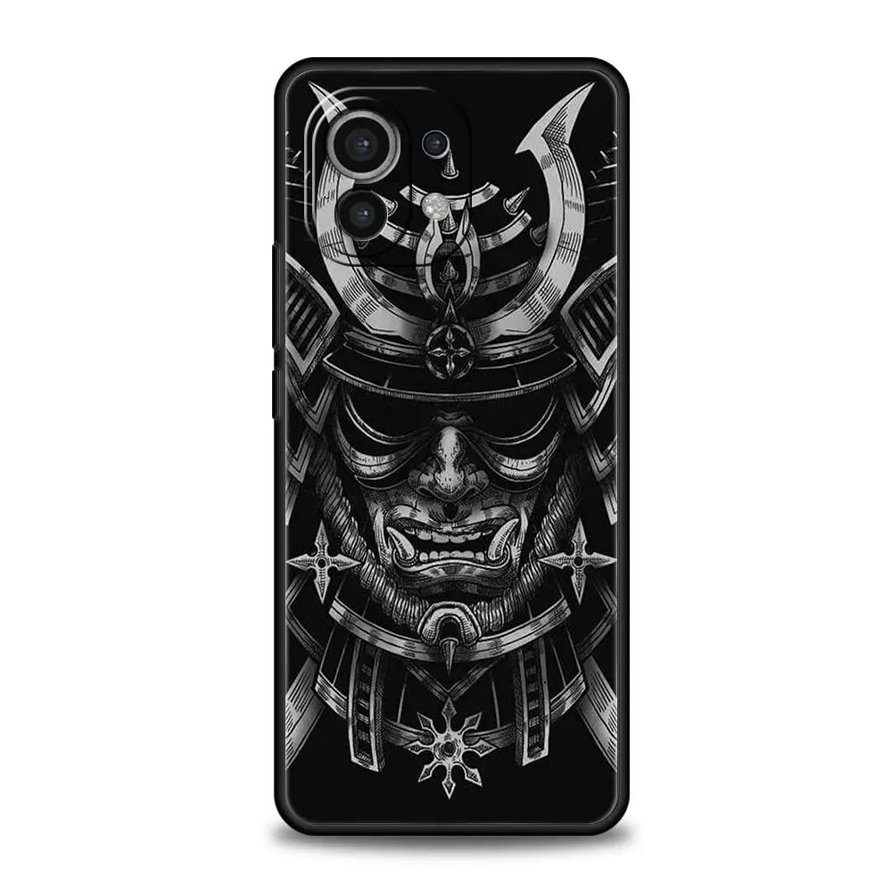 Samurai Oni Mask Black Phone Case Cover