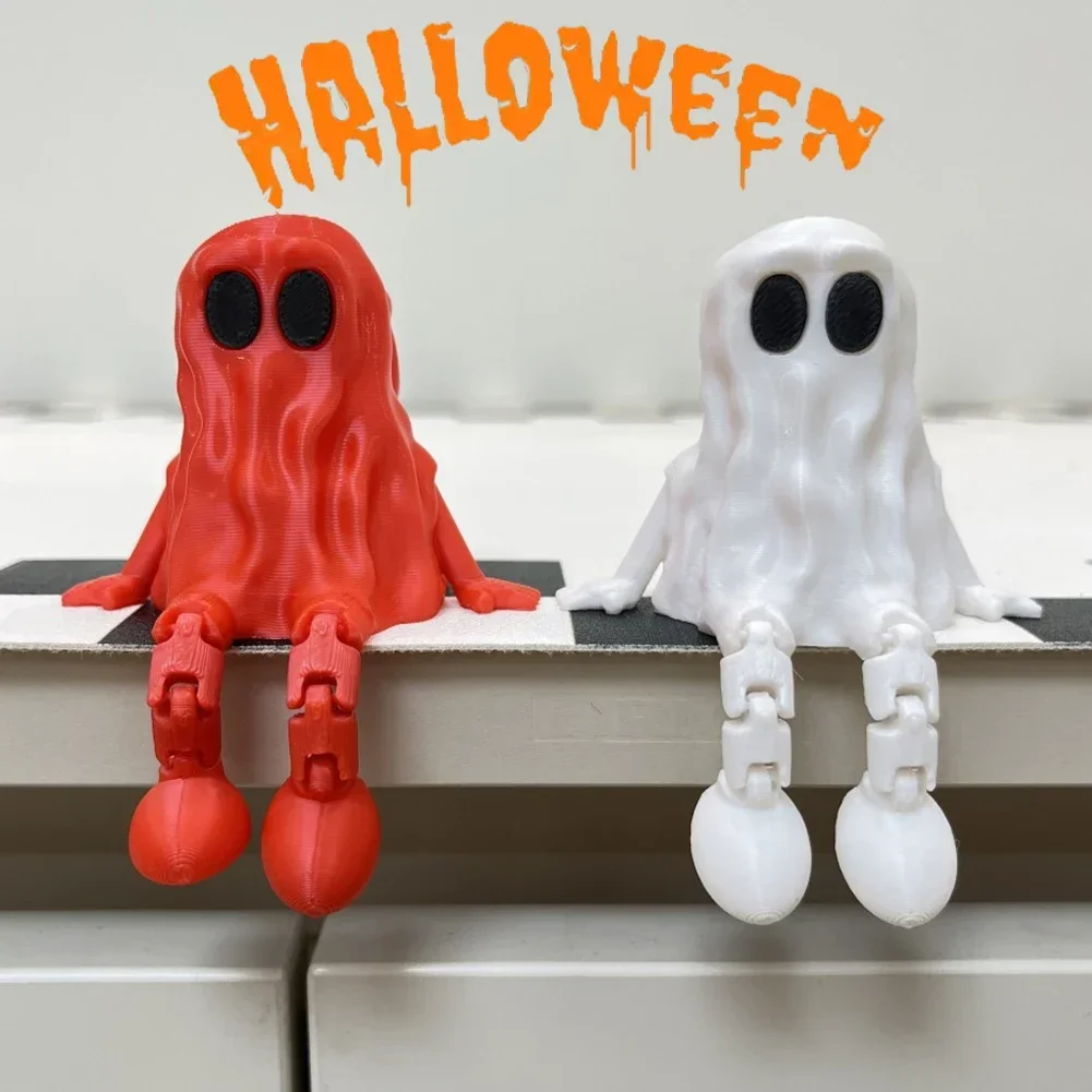 Haunting 3D Printed Halloween Ghost Decoration Ornament - Movable Joint Design