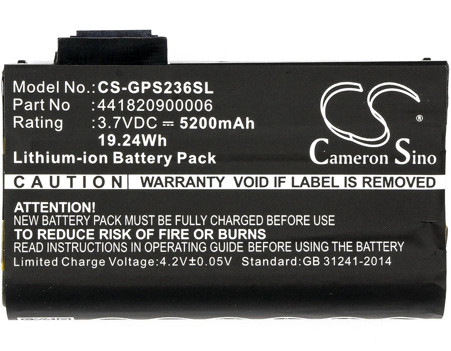 Greenbatterypower Cameronsino 5200Mah 3.7V 19.24Wh Scanner Di Codici A Barre Batteria Agli Ioni Di Litio Per Getac ,Nautiz,Adirpro 441820900006,Sokkia