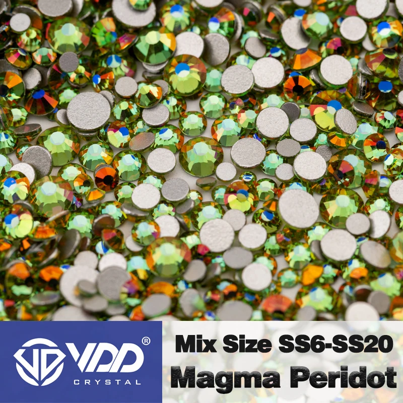 VDD Neue Magma-Farbe Mix Größe SS6-SS20 Hochwertige Glas Strass Kristall Flatback Steine Für Nail art DIY Handwerk Dekorationen – Detail 7