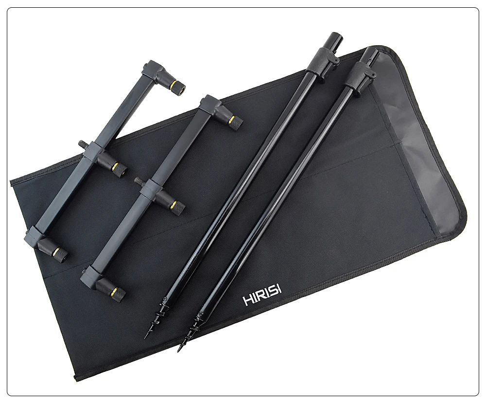 Karpfen-Angelruten-Pod-Set aus Aluminium mit Tasche, 2 Stück Bankstäben und 2 Stück Buzz Bars für 3 Ruten – Detail 6