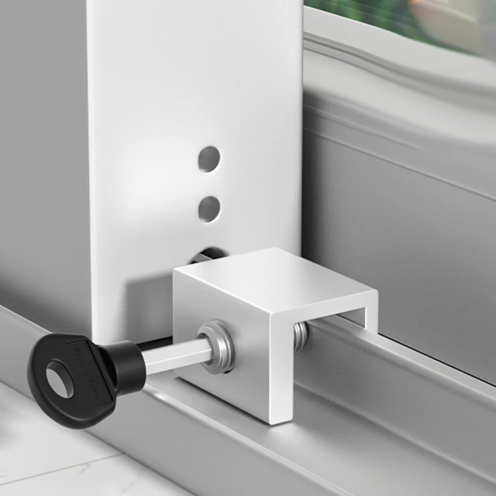 Window Lock 2pc Adjustable Safety Locks For Kids And Pets Anti-theft Non Punch Sliding Window Hardware