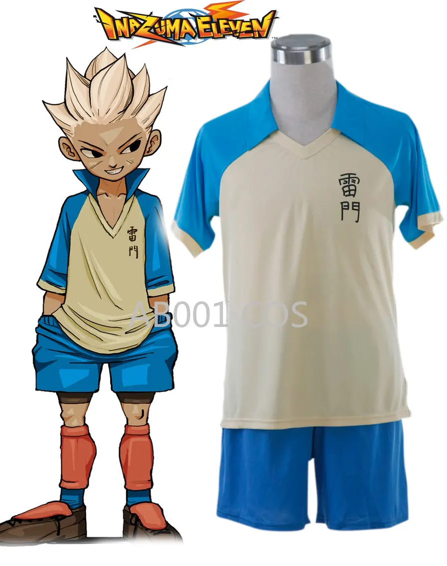 Nuovo Inazuma Eleven Rachel Angel Costume Cosplay Blue Ramen School Summer Football Boys Trikot