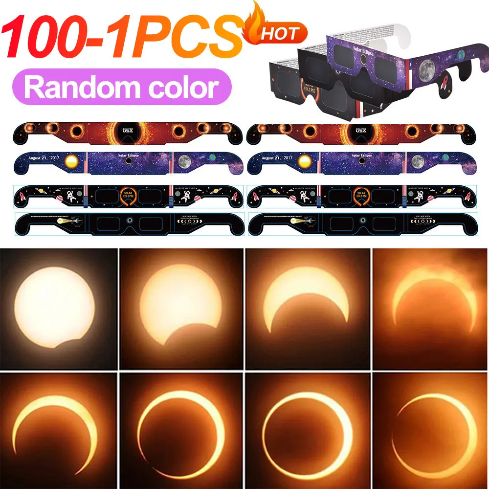 Paper Solar Eclipse Glasses Solar Eclipse Glasses 1-100pcs