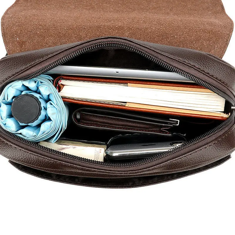 حقيبة كتف جلدية فاخرة ذات علامة تجارية جديدة للرجا...