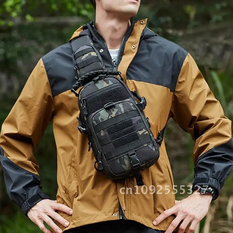 Camping Chest Bag Tactical Backpack for Men Sports Shoulder Outdoor Hiking Climbing Cycling Fishing MOLLE Sling EDC Fanny Pack