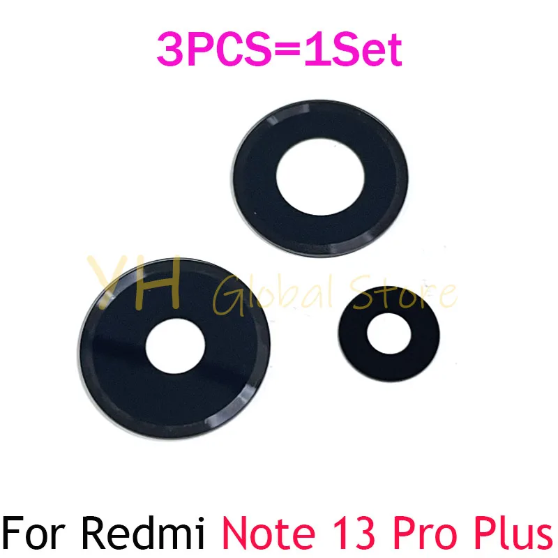 20PCS For Xiaomi Redmi Note 13 Pro Plus 4G 5G Back Rear Camera Lens Glass Cover With Adhesive Sticker Repair Parts