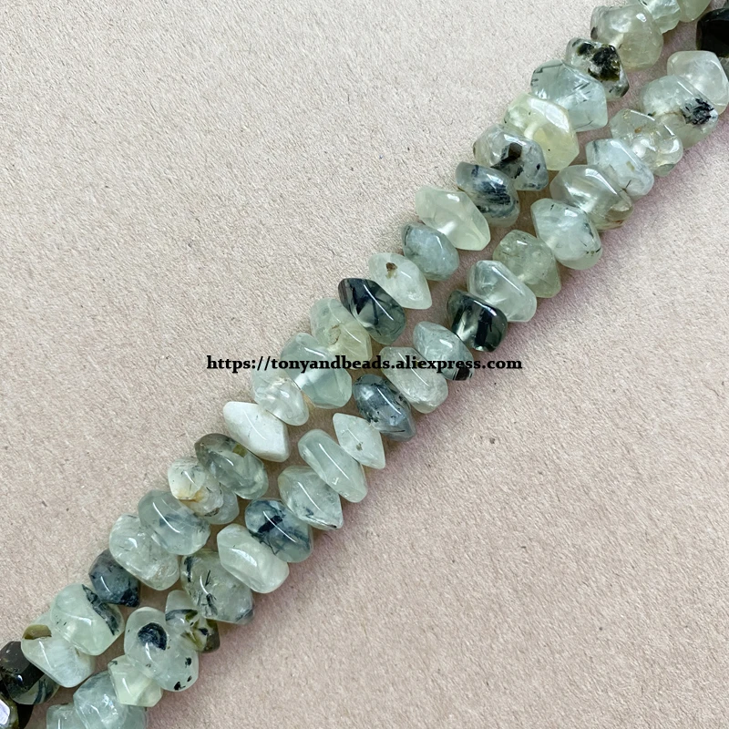 Halbe del stein unregelmäßig facettiert Rondelle grün Prehnit 7 "lose Perlen 6x11mm für die Schmuck herstellung
