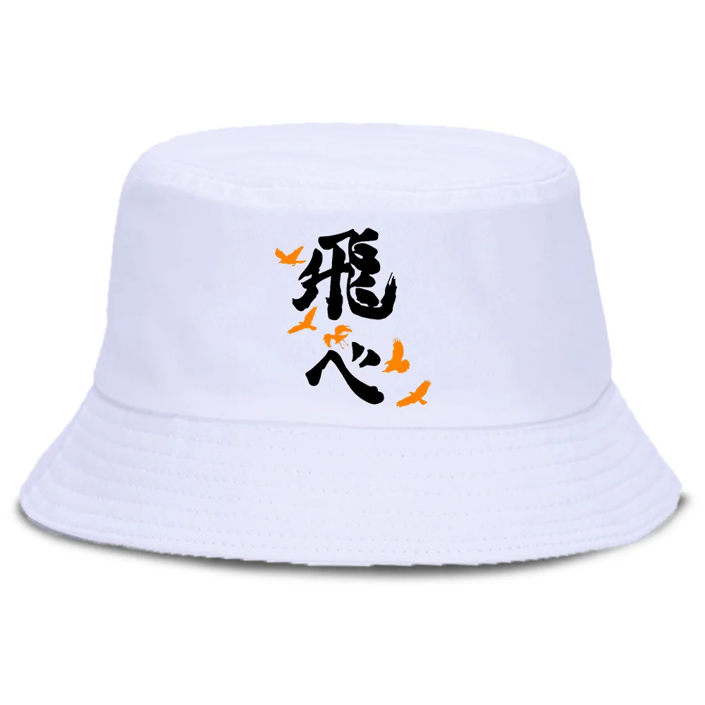 

Hats Oya Haikyuu Japan Hot Anime Printed Women Bob Hats Casual Sunscreen Sun Bucket Hat Men Fashion Cotton Women's Fisherman Cap