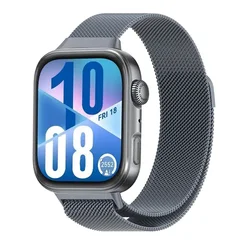Premium Metal Milanese Strap - Business Classics Replacement Breathable Wristband for Huawei Fit 5 5 Pro (Space Gray)