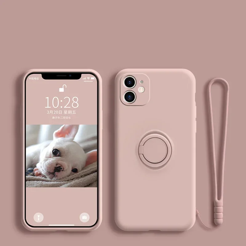 Liquid Silicone Phone Holder Case with Wrist Strap