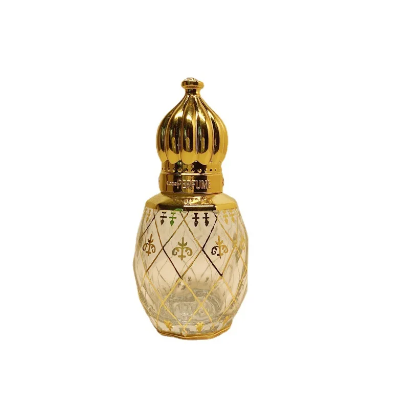 8ml Electroplate Sculpted Essential Oil Rollerball Bottle Middle Eastern Style Perfume Dispenser Bottle
