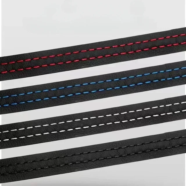 Car Interior Moulding Trim Self-adhesive Dashboard Leather Decorative Line Red Blue DIY Braid Strip Car Decoration 0.5/1M/2M 2