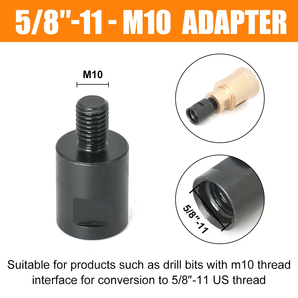 Adattatore Filettato 5/8" A M14 E M14 A 5/8" - Set Da 2 In Acciaio Legato Per Utensili Elettrici