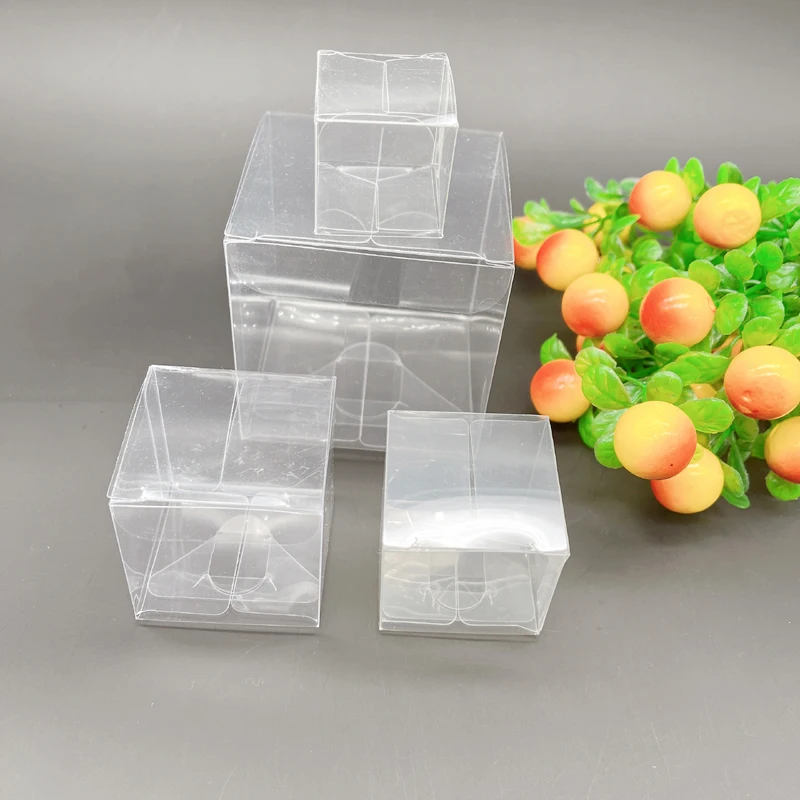 30-Pack Clear Gift Boxes - 5x5x5 In Square Plastic Transparent Favor Boxes  for Wedding, Baby Shower, Birthday Party