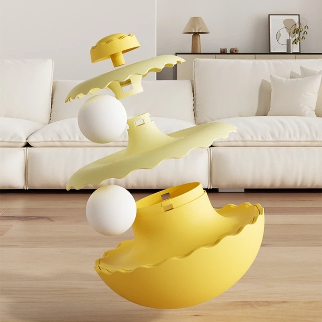 2-Tiers Self-Play Wobbler Toy for Cats: Dopamine Color Spinning Toys- Automatic Teaser for Indoor Fun & Boredom Relief 3