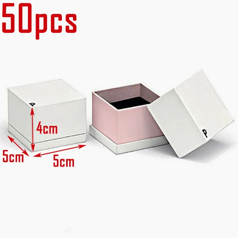 50 PSC 포장 새로운 종이 반지 상자, 매력 귀걸이 유럽 보석 상자, 발렌타인 데이 선물 도매 로트