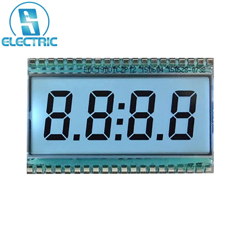 Edc190 Display A Tubo Digitale Lcd A 4 Cifre Orologio Temperatura Statica Display Positivo Guida Tipo Tn 8 Caratteri 7 Segmenti