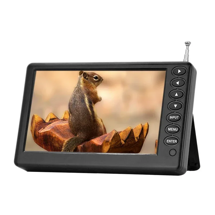Small TV 5 inch Portable LED Television Support DVB-T DVB-T2 ATSC ISDB Rechargeable Digital TV