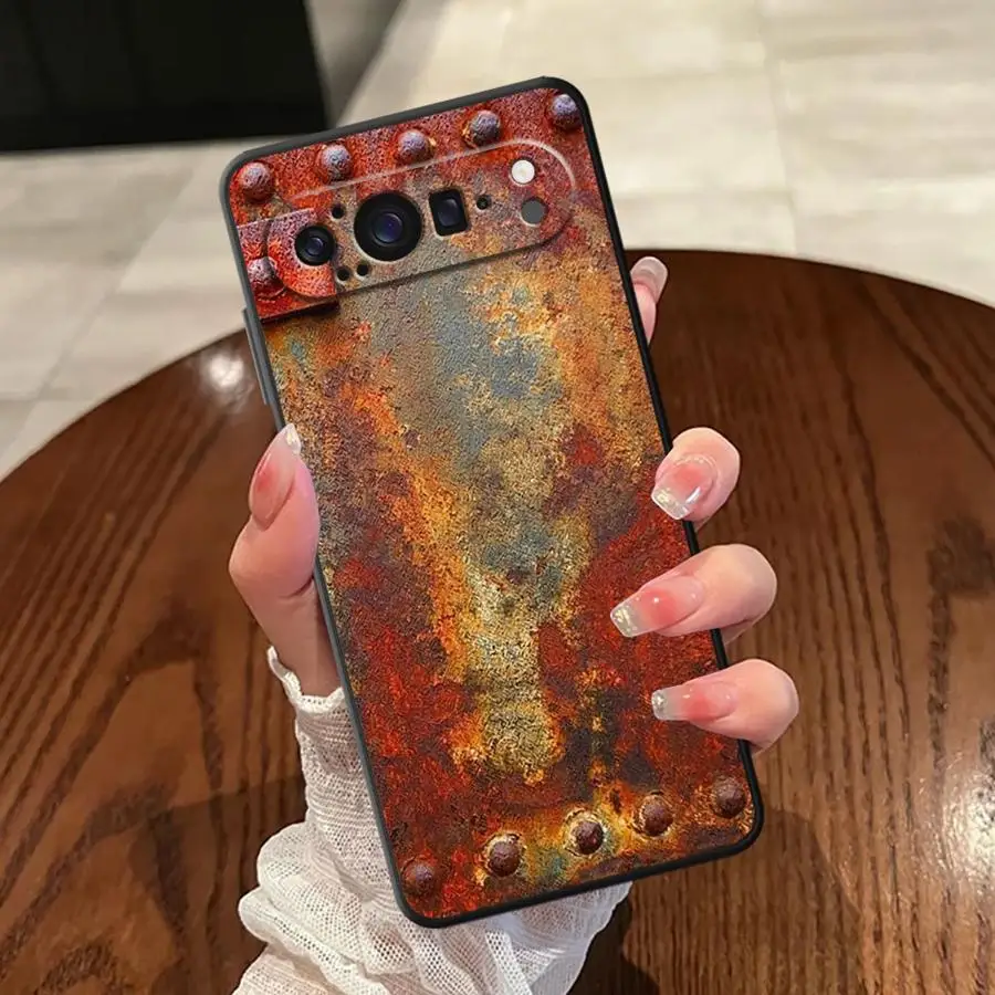 Vintage Iron Rust Pattern Soft Cover Phone Case