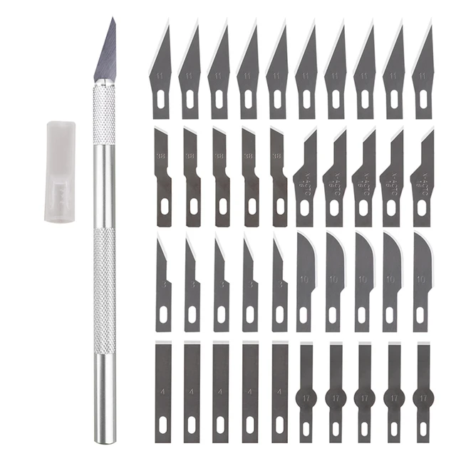 Generic Kit d'outils couteau Scalpel en métal antidérapant avec 10 lames à  prix pas cher