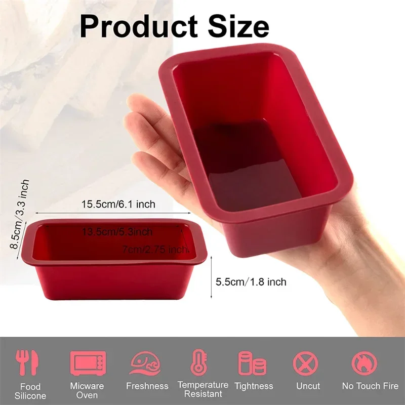 Household Rectangular 1Pcs Silicone Mold Candy Toast Mould Easter Bread DIY Kitchen Supplies Cake Bakeware Pan Baking Tools
